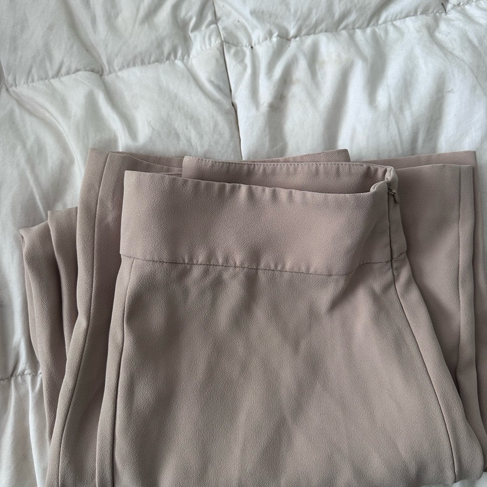 Zara Beige High-Waist Trousers
